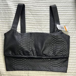 Black Patterned Bralette NEW